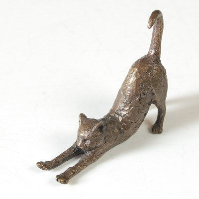 Lot 89 - 20th century miniature bronze figure of a cat...