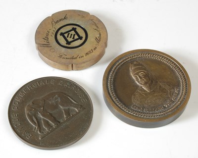 Lot 92 - A bronze commemorative paperweight for the...