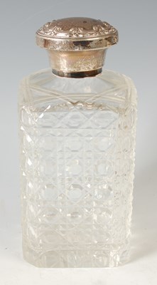 Lot 107 - A Birmingham silver mounted cut glass decanter...