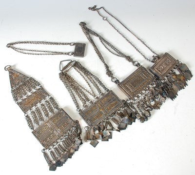 Lot 124 - An Omani white metal (silver) head-dress...