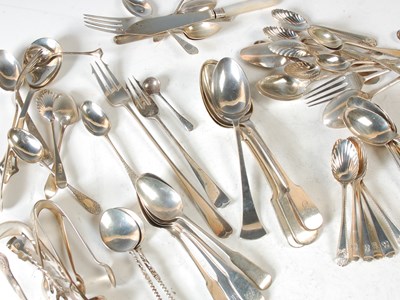 Lot 145 - A collection of assorted silver flatware, 23.3...