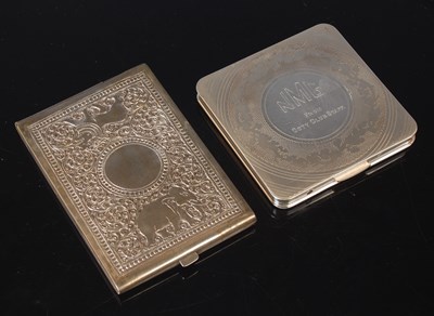 Lot 161 - An Indian white metal cigarette case, late...