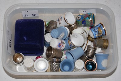 Lot 251 - A box of assorted white metal, ceramic and...
