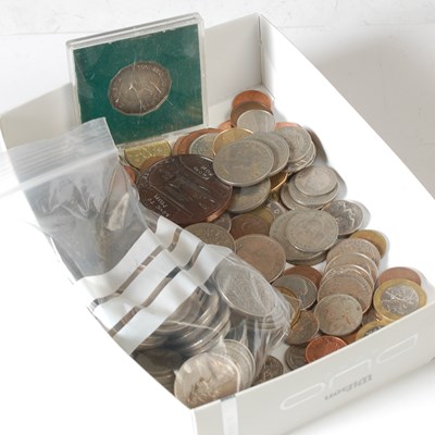 Lot 204 - A collection of assorted coins of the world,...