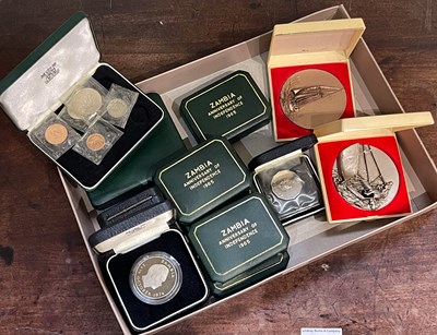 Lot 205 - Royal Mint, a collection of Zambia and Bank of...