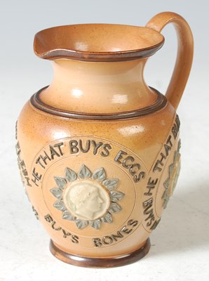 Lot 245 - A Doulton Lambeth stoneware rhyming jug,...
