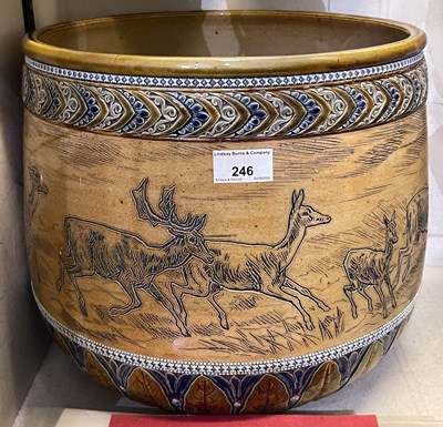 Lot 246 - A large Doulton Lambeth stoneware jardiniere,...
