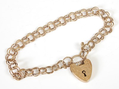 Lot 49C - A 9ct gold bracelet formed from multi-link...