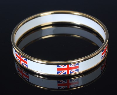 Lot 85A - Halcyon Days, a gilt metal and enamel Union...