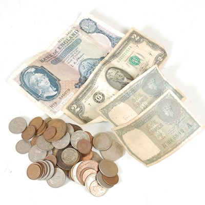 Lot 206A - A small collection of assorted bank notes and...