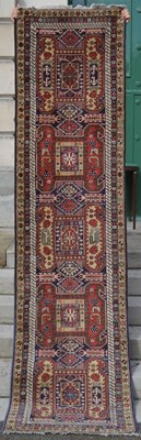 Lot 798 - A Kazakh runner, the rectangular field divided...