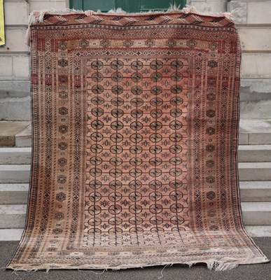 Lot 809 - A large Tekke carpet, the rectangular field...
