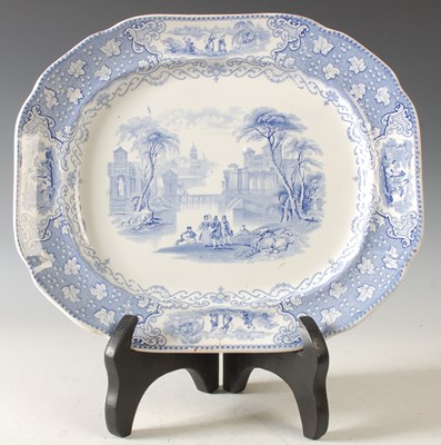 Lot 320 - A 19th century blue and white transfer meat...