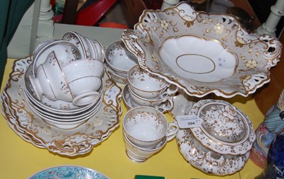 Lot 394 - A Victorian hand-painted part tea / fruit set,...