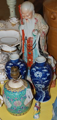 Lot 396 - A group of Chinese ceramics to include two...