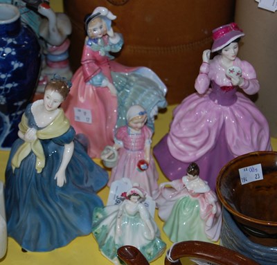 Lot 398 - A group of six Royal Doulton ladies comprising...