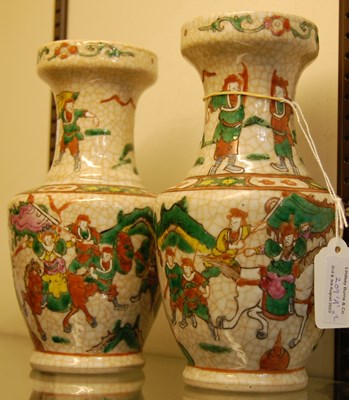 Lot 209A - A pair of Chinese porcelain crackle glaze...