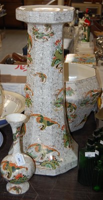 Lot 448 - A Phoenix ware jardiniere on stand, together...