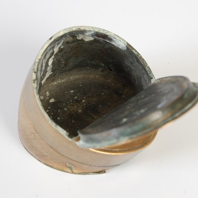 Lot 267 - A Scottish foal's foot snuff box, with brass...