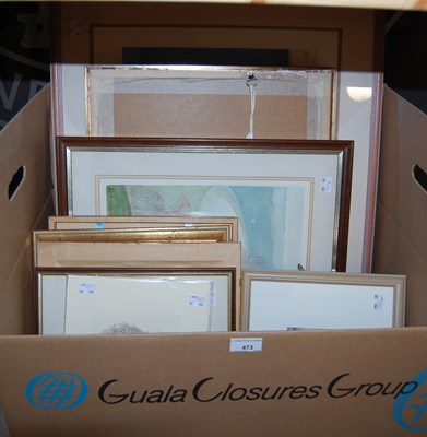 Lot 473 - Box - decorative pictures and prints to...