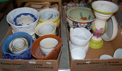 Lot 488 - Two boxes - assorted ceramic planters etc