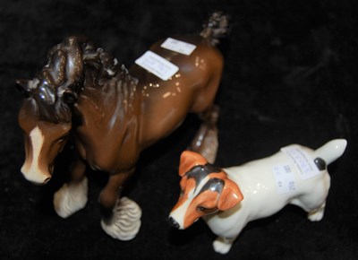 Lot 370A - A Beswick model of a Jack Russel terrier and...