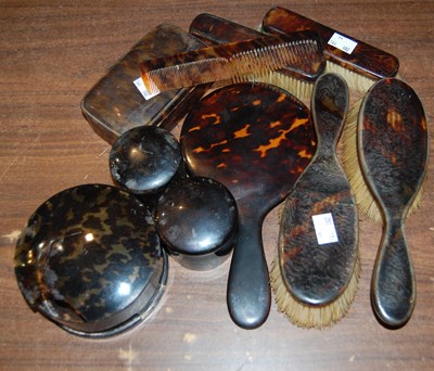 Lot 472C - Box - assorted tortoiseshell dressing table...