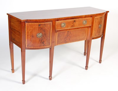 Lot 784 - A George III mahogany and satinwood banded...