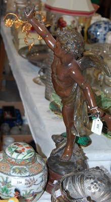 Lot 335 - After Jean-Lous Gregoire, Cupid, a bronzed...