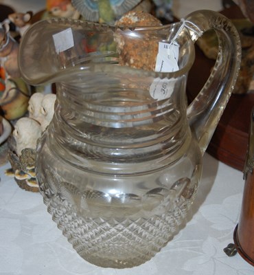 Lot 383 - An early 19th century diamond cut clear glass...