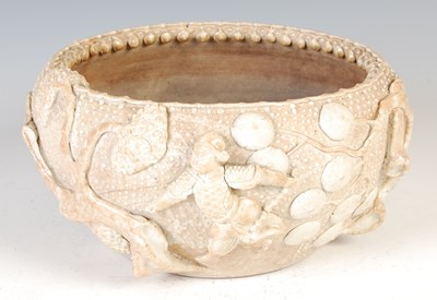 Lot 371 - A Chinese biscuit porcelain and crackle glazed...