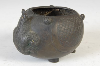 Lot 277 - A Chinese bronze koro base, Qing Dynasty, cast...