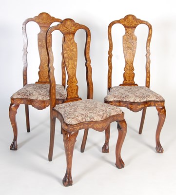 Lot 852 - A set of three 19th century Dutch mahogany and...