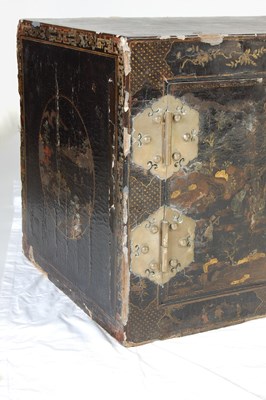 Lot 101 - A pair of Chinese lacquer cabinets, Qing Dynasty