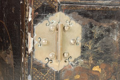 Lot 101 - A pair of Chinese lacquer cabinets, Qing Dynasty