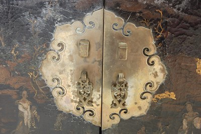 Lot 101 - A pair of Chinese lacquer cabinets, Qing Dynasty