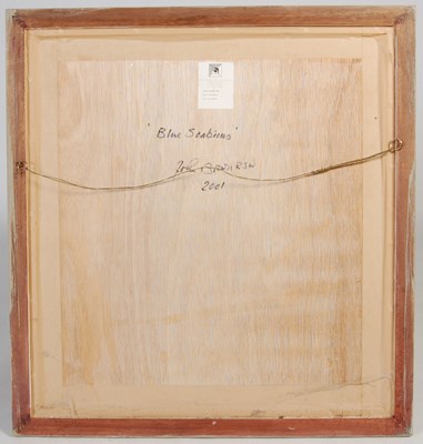Lot 380 - AR John Brown RSW (b.1945) Blue Scabious oil...
