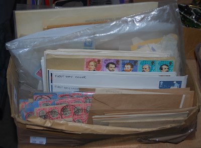 Lot 305 - A box containing assorted first day covers and...