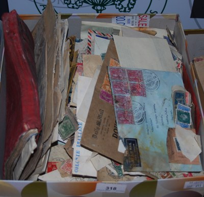 Lot 318 - A box of stamps of mixed nationalities.
