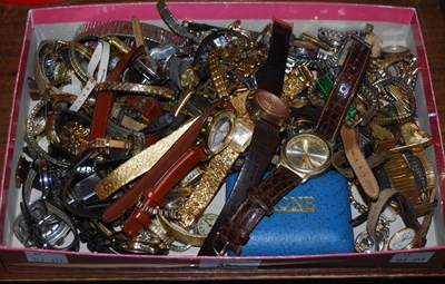 Lot 329 - A box of assorted wristwatches to include...