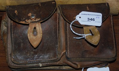 Lot 346 - Militaria Interest: two twin-division leather...