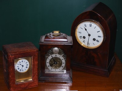 Lot 349 - A late 19th century brass cased carriage clock...