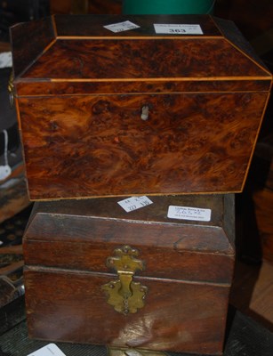 Lot 363 - A 19th century burr walnut and inlaid...
