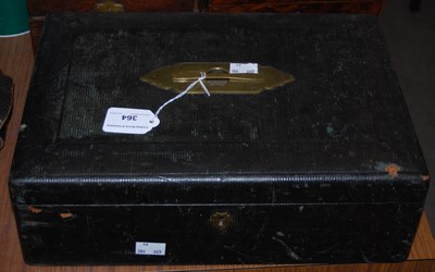 Lot 364 - A Victorian green leather document/ dispatch...