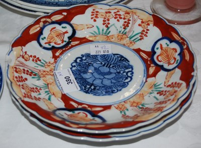 Lot 380 - A pair of 20th century Japanese Imari pattern...