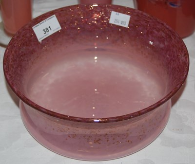 Lot 381 - A Ysart fruit bowl mottled pink with...