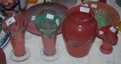 Lot 382 - A group of six pieces of Ysart glassware to...