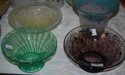 Lot 390 - Three pieces of Ysart style glassware...