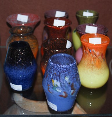 Lot 1 - A Monart travelling salesman's vase mottled...