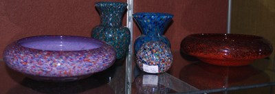 Lot 3 - Two Strathearn glass bowls, together with two...
